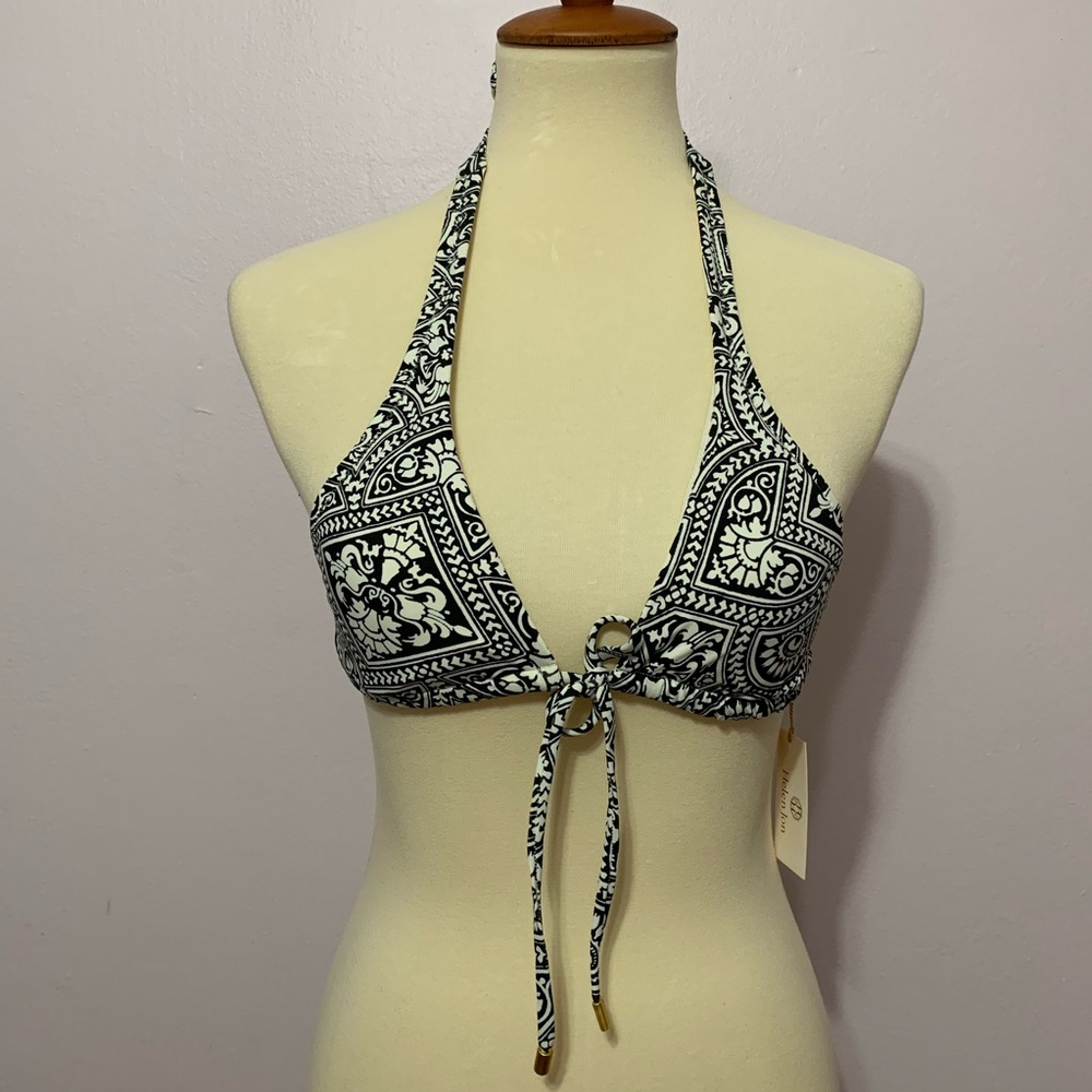 NWT. Helenjon swimsuit black white top Sz XXS
